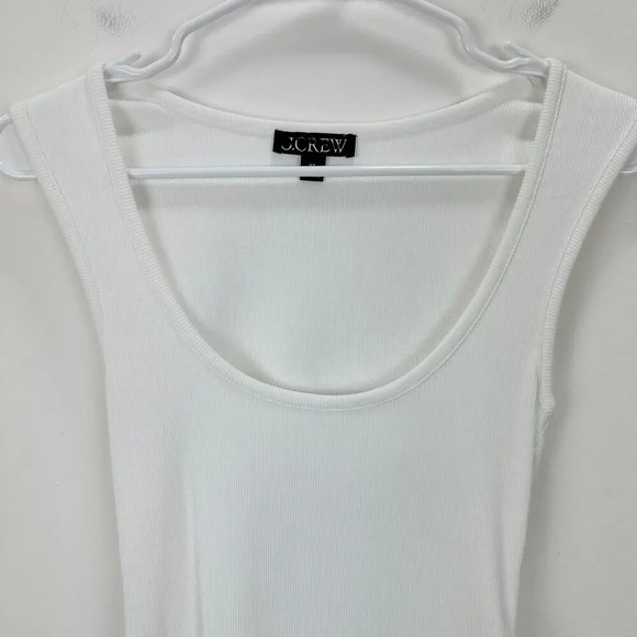 NEW J. Crew Cropped Fine Rib Scoopneck Tank Top Stretch Cotton Blend Basics XS - Picture 6 of 12